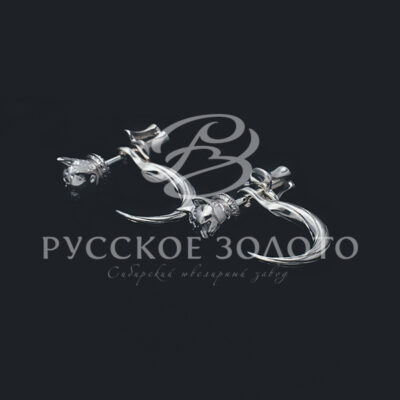 Серьги из белого золота